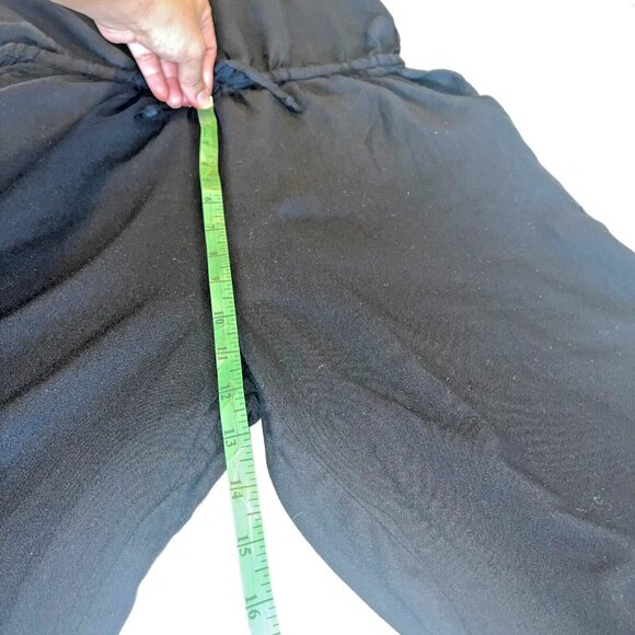 Cottinfab Black Ladies Rayon Drawstring Waist Women's 3/4th Jumpsuit Size M - Picture 10 of 10